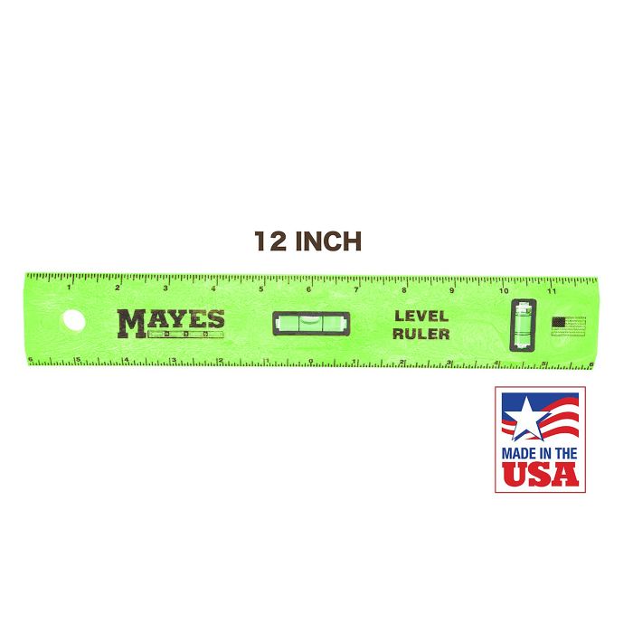 Mayes 24 In. Polystyrene Straight Edge Ruler with Level
