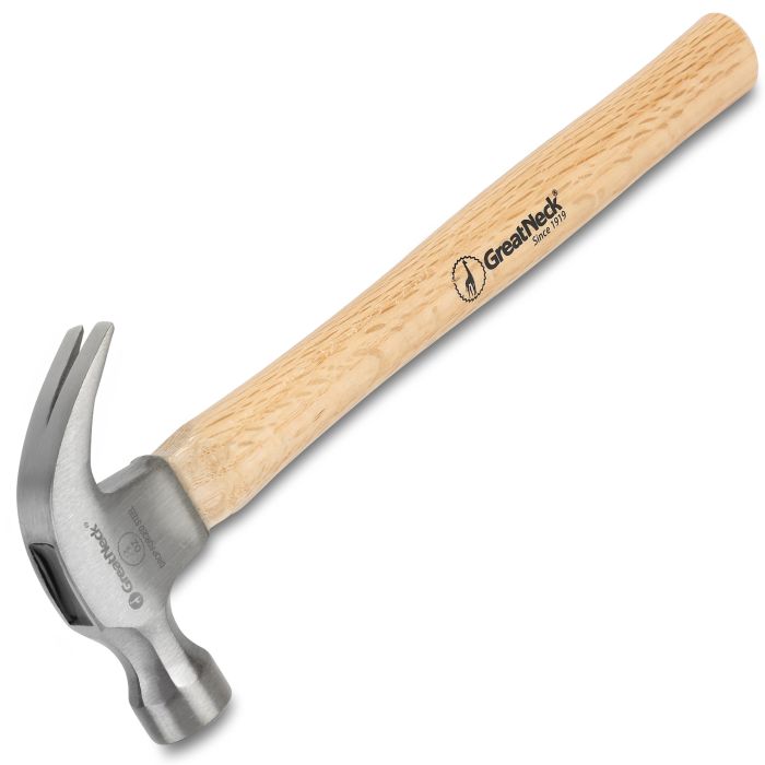 GreatNeck M8C Curved Claw Hammer (8 Oz.) with Hardwood Handle